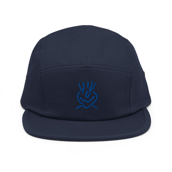 Embroided 5 Panel Cap Blue