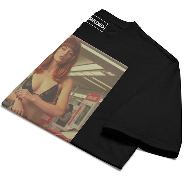 Printed Oversized T-Shirt Unisex Black