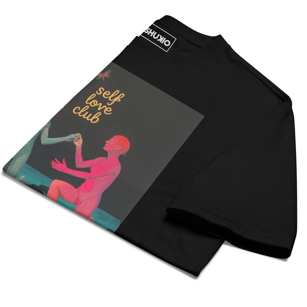 Printed Oversized T-Shirt Unisex Black