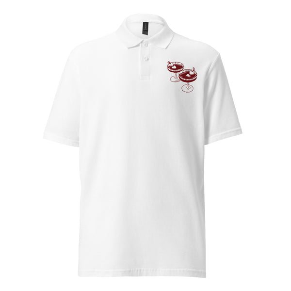 Embroidered Polo White Unisex