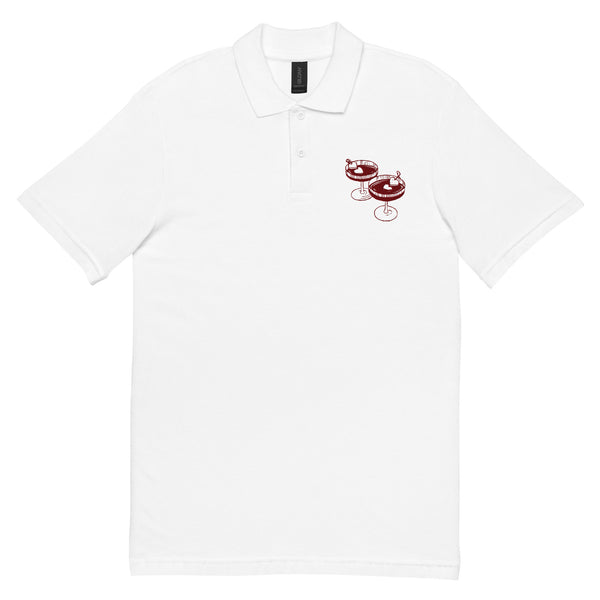 Embroidered Polo White Unisex