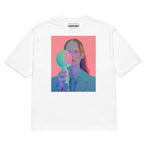 Printed Oversized T-Shirt Unisex White