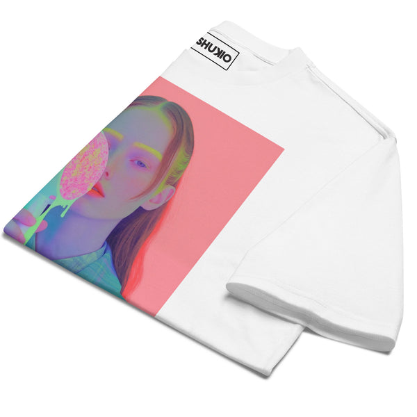 Printed Oversized T-Shirt Unisex White