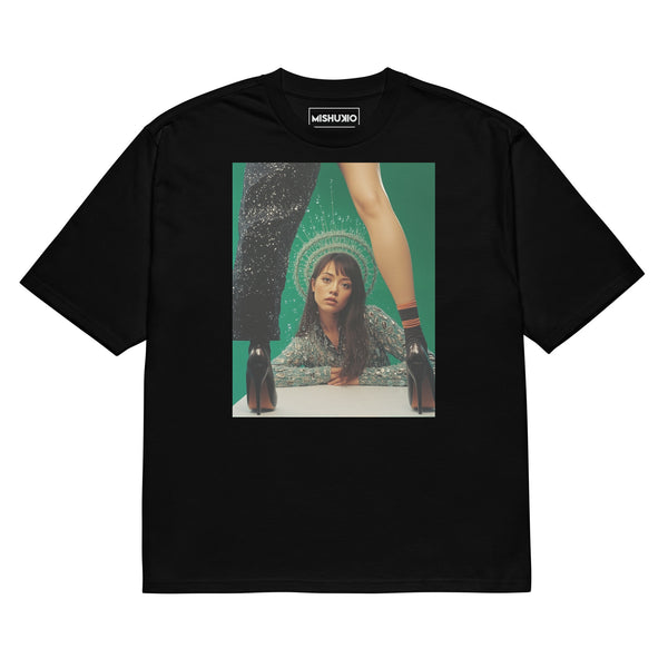 Printed Oversized T-Shirt Unisex Black