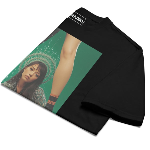 Printed Oversized T-Shirt Unisex Black