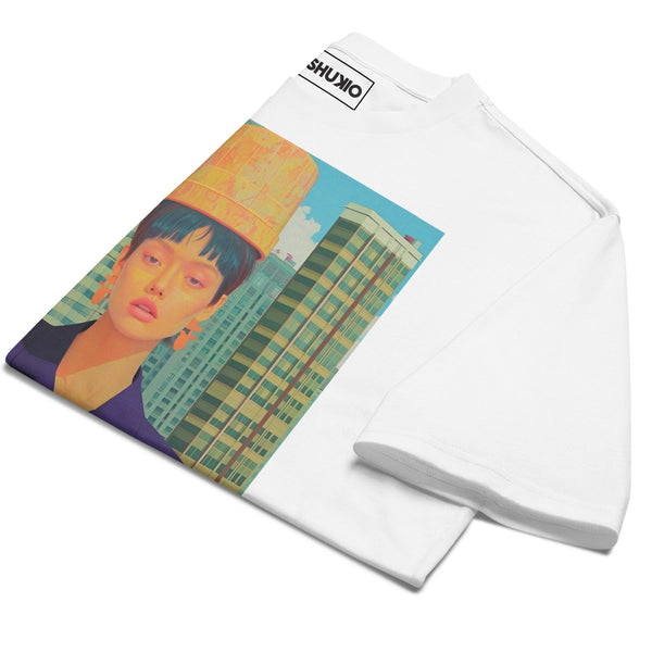 Printed Oversized T-Shirt Unisex White
