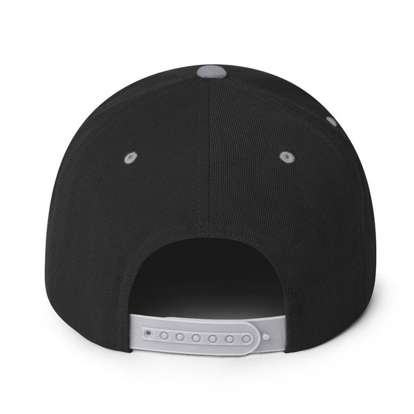 Classic Embroidered Snapback Gray & Black Unisex