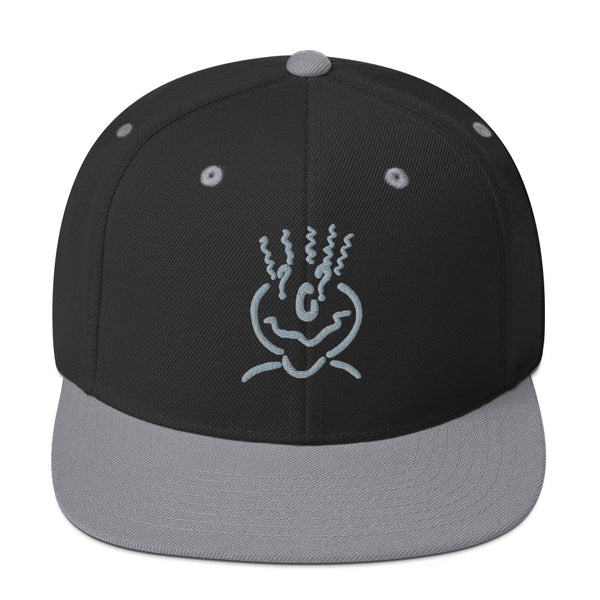 Classic Embroidered Snapback Gray & Black Unisex