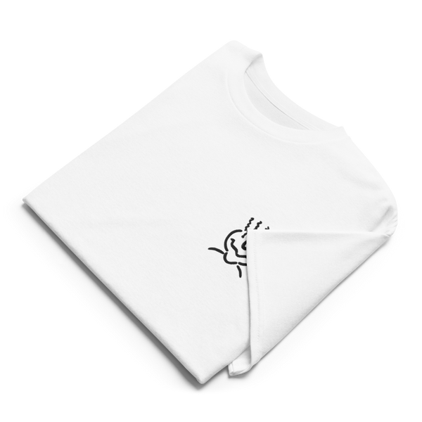 Embroided White T-Shirt Unisex
