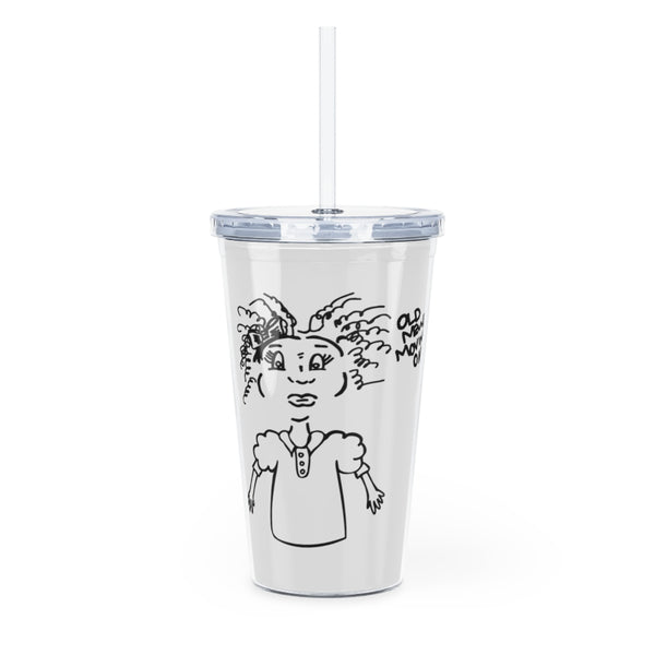 Plastic Tumbler with Straw