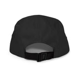 Embroided 5 Panel Cap Black & White