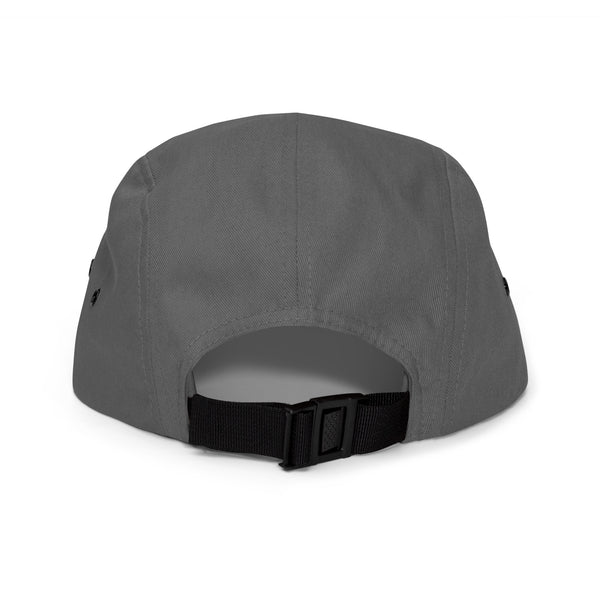 Embroided 5 Panel Cap Grey