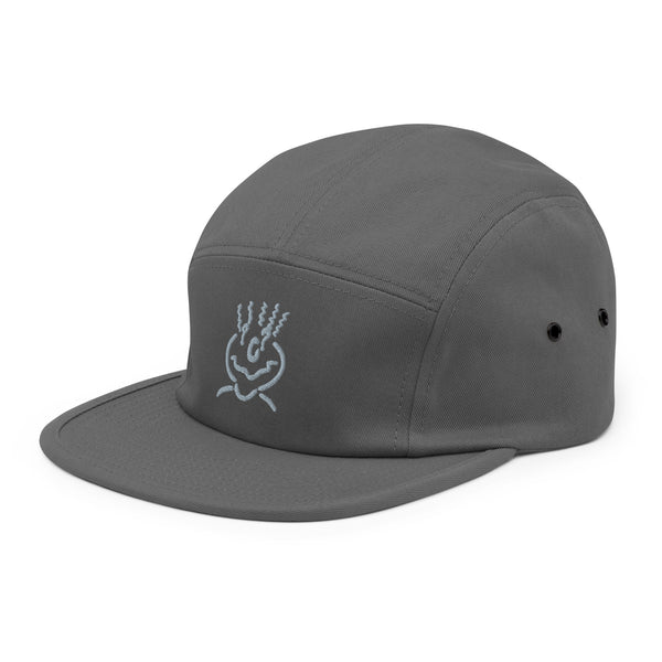 Embroided 5 Panel Cap Grey