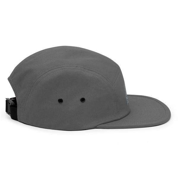 Embroided 5 Panel Cap Grey