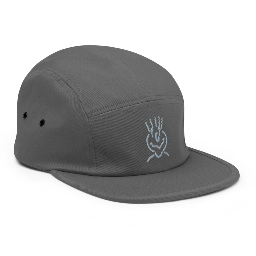 Embroided 5 Panel Cap Grey