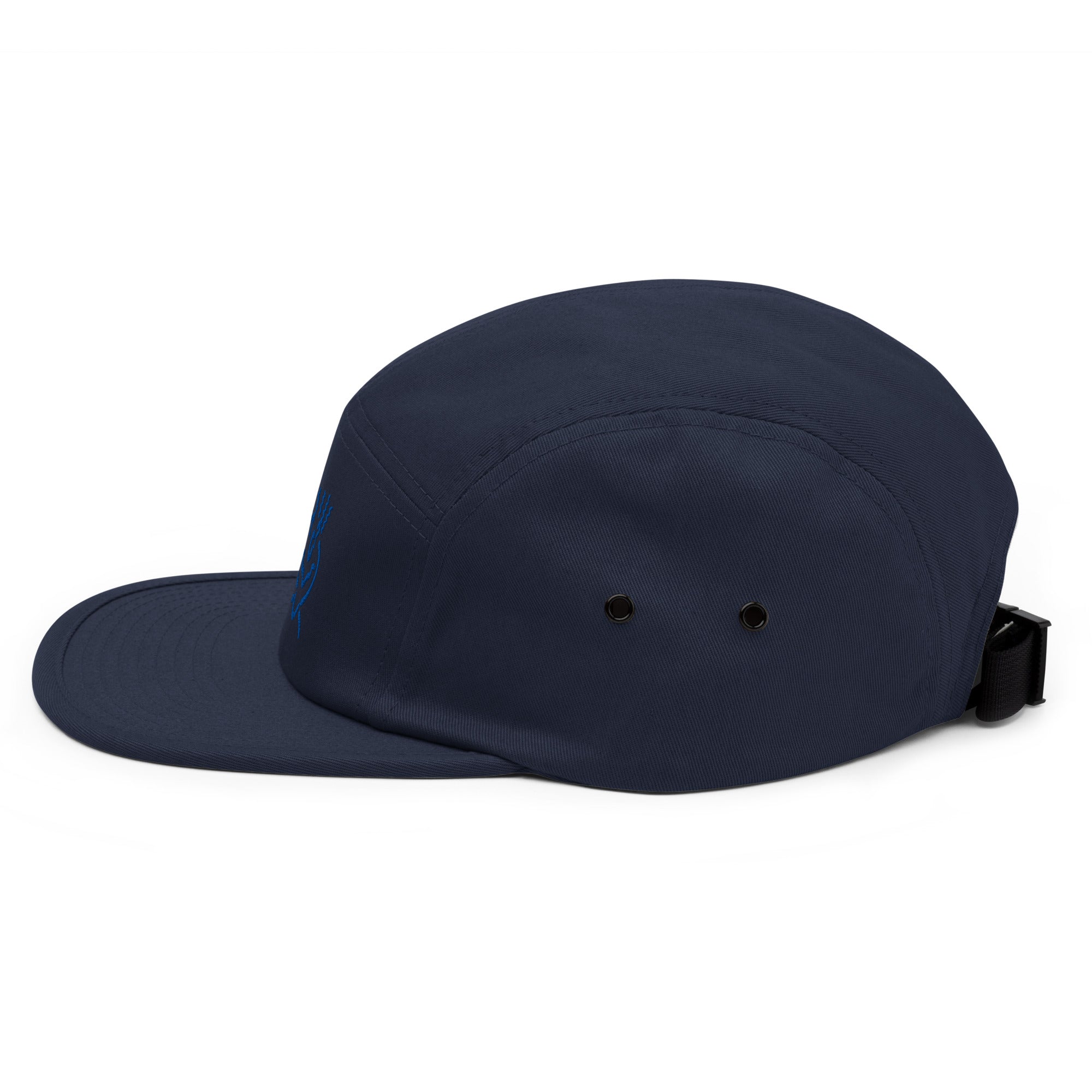 Embroided 5 Panel Cap Blue