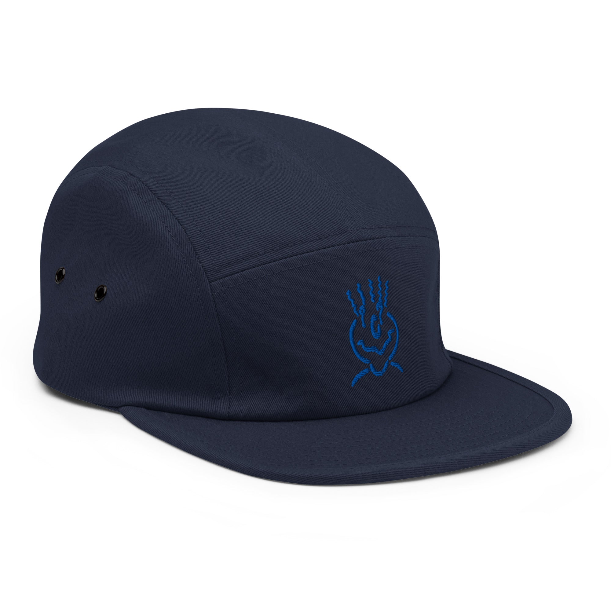 Embroided 5 Panel Cap Blue