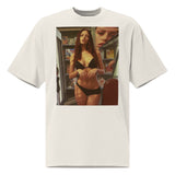 Printed Oversized T-Shirt Unisex Beige