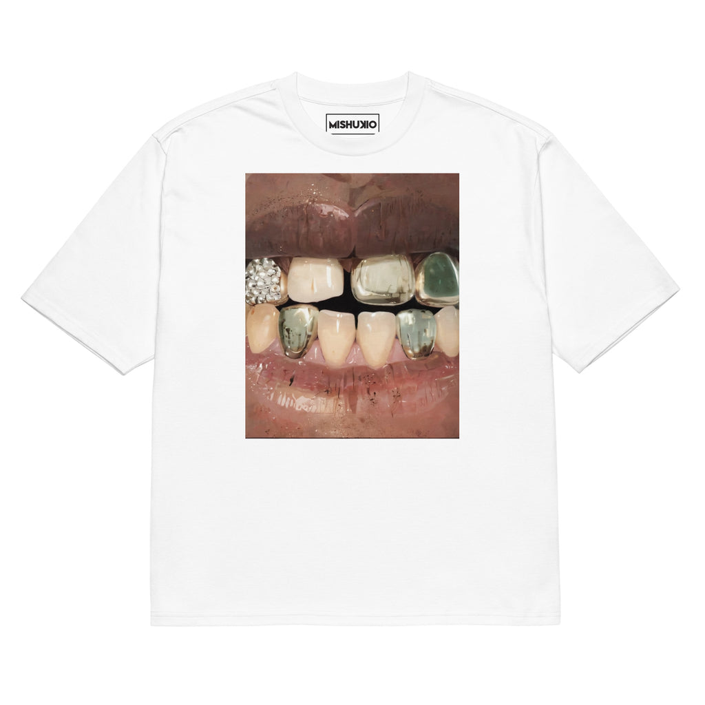 Printed Oversized T-Shirt Unisex White