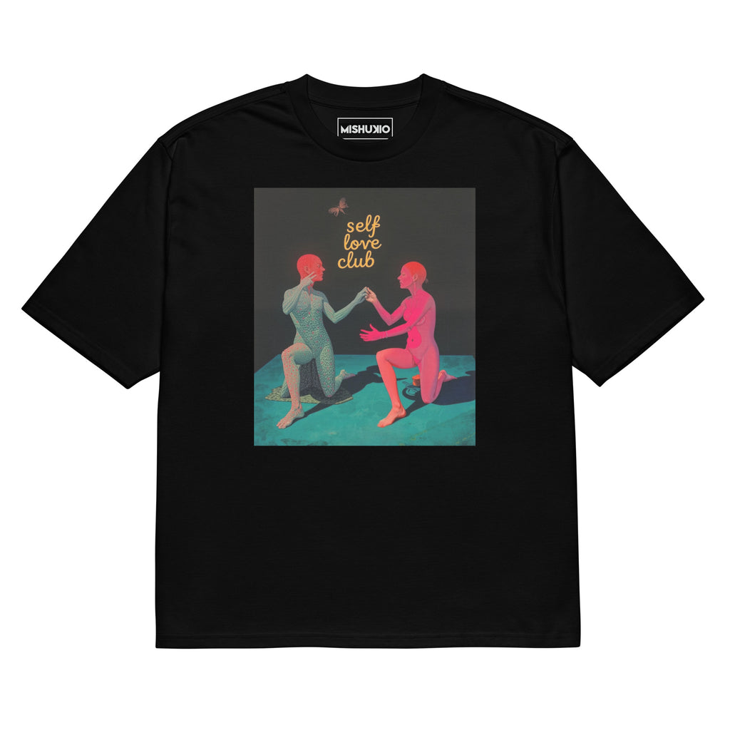 Printed Oversized T-Shirt Unisex Black