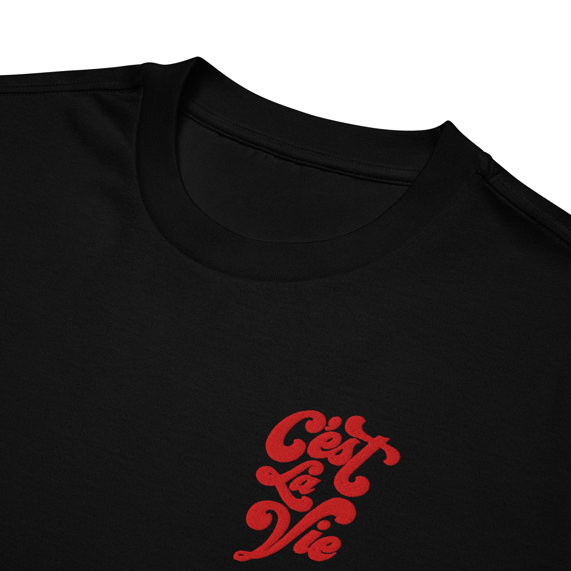 Embroidered Oversized T-Shirt Unisex Black