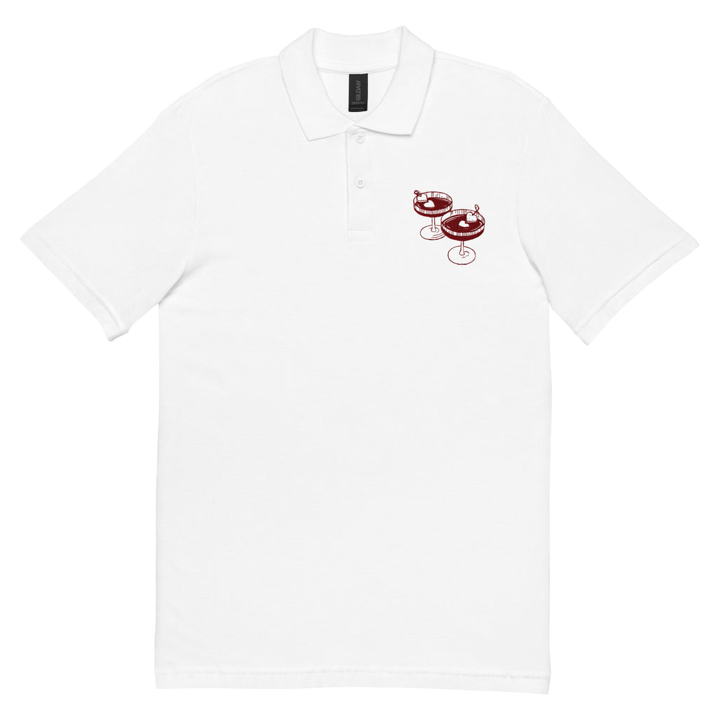 Embroidered Polo White Unisex