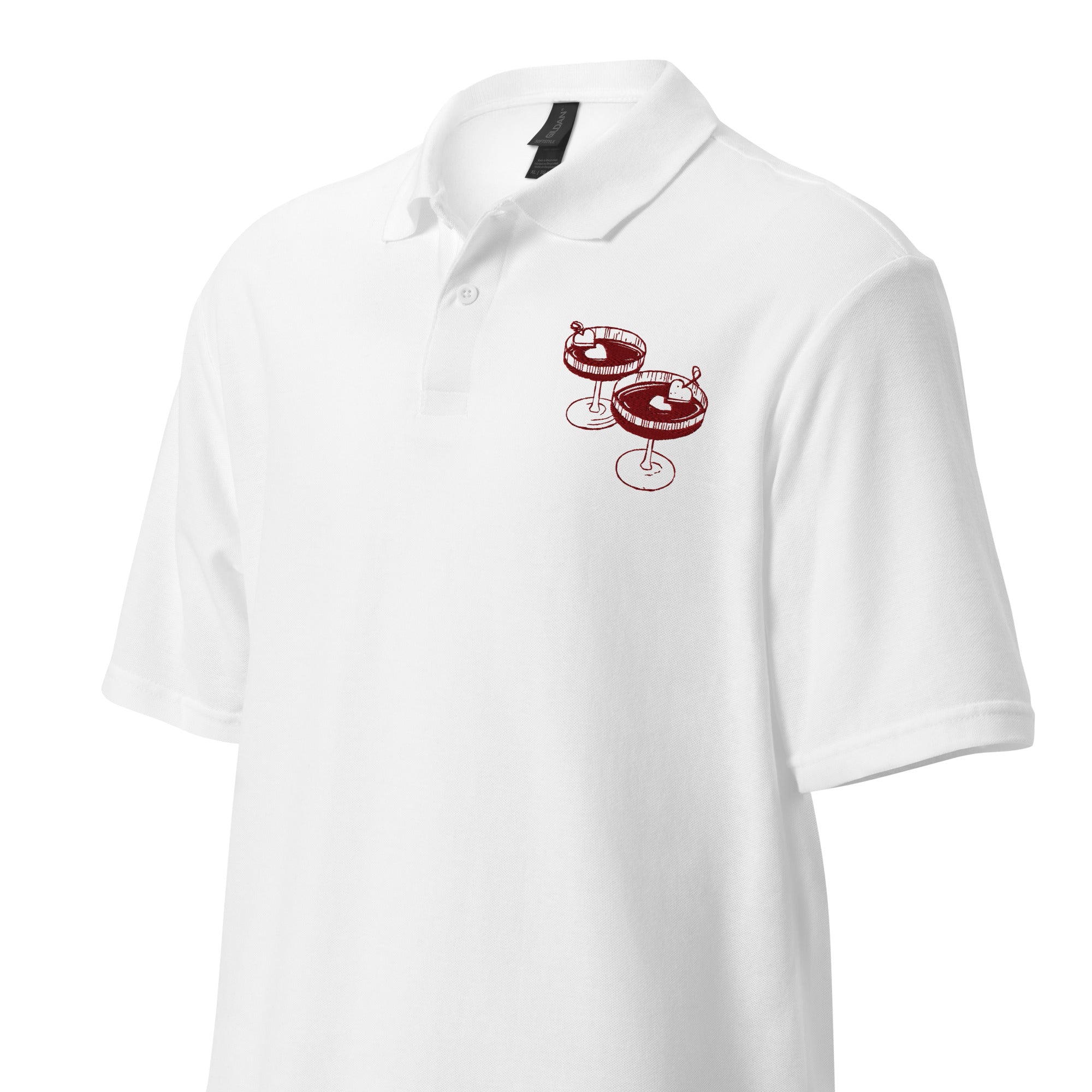 Embroidered Polo White Unisex