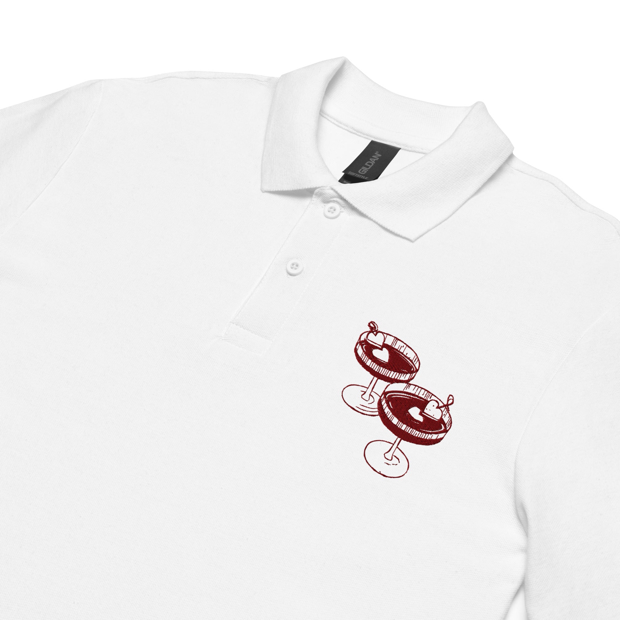 Embroidered Polo White Unisex