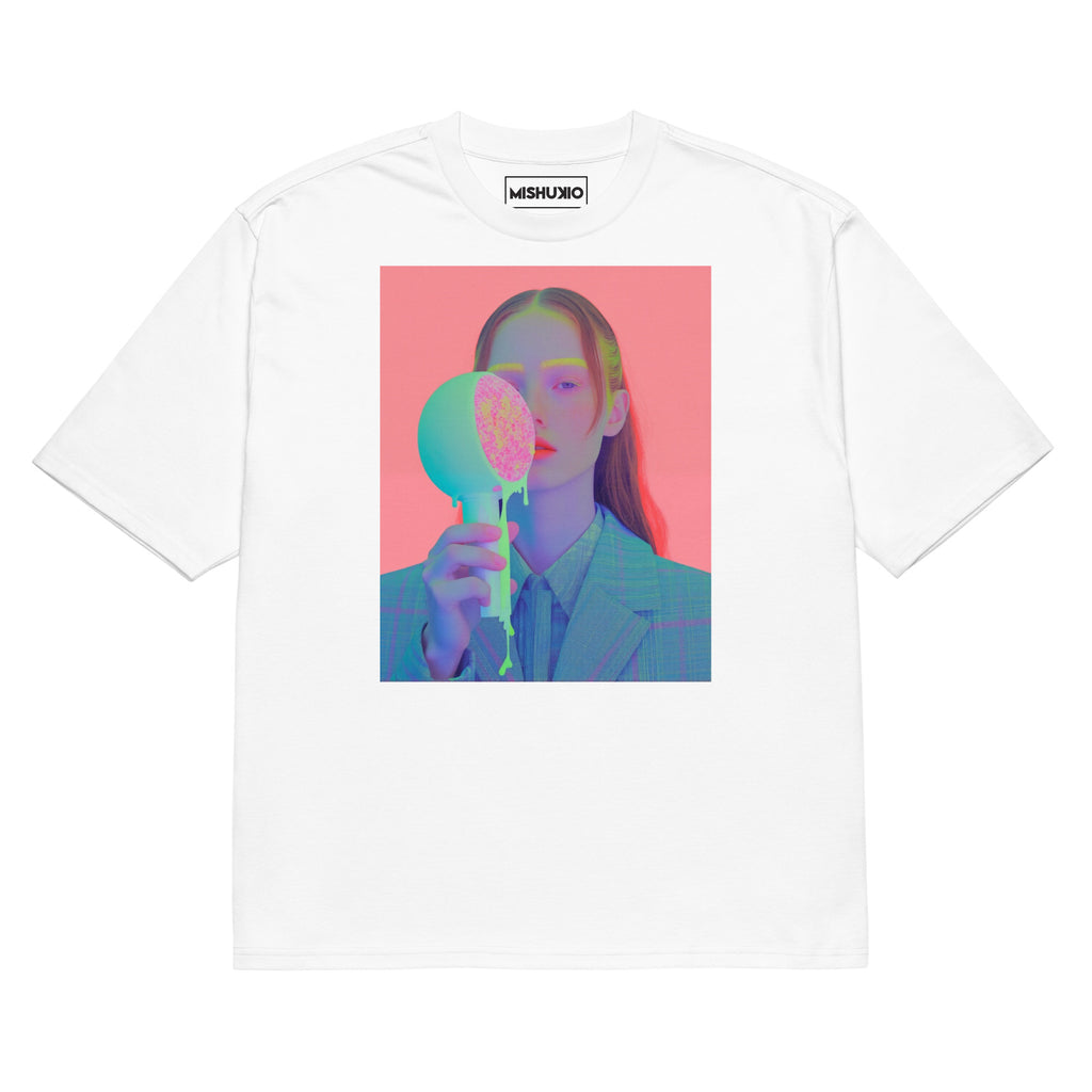 Printed Oversized T-Shirt Unisex White
