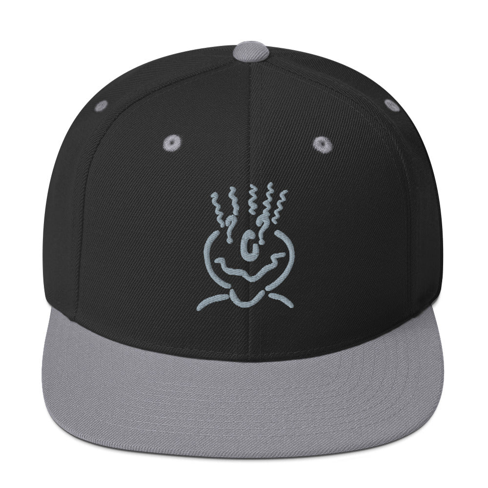 Classic Embroidered Snapback Gray & Black Unisex