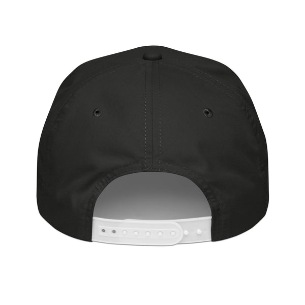 Golf Rope Cap Embroidered Black & White Unisex