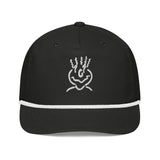 Golf Rope Cap Embroidered Black & White Unisex