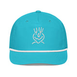 Golf Rope Cap Embroidered Turqouise & White Unisex