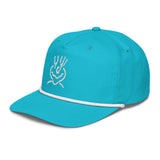 Golf Rope Cap Embroidered Turqouise & White Unisex