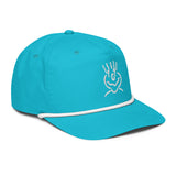 Golf Rope Cap Embroidered Turqouise & White Unisex