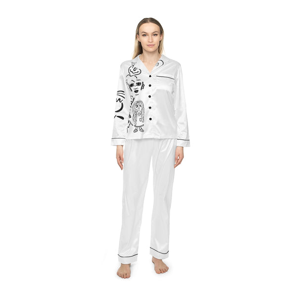 Women's Satin Pajamas (AOP)