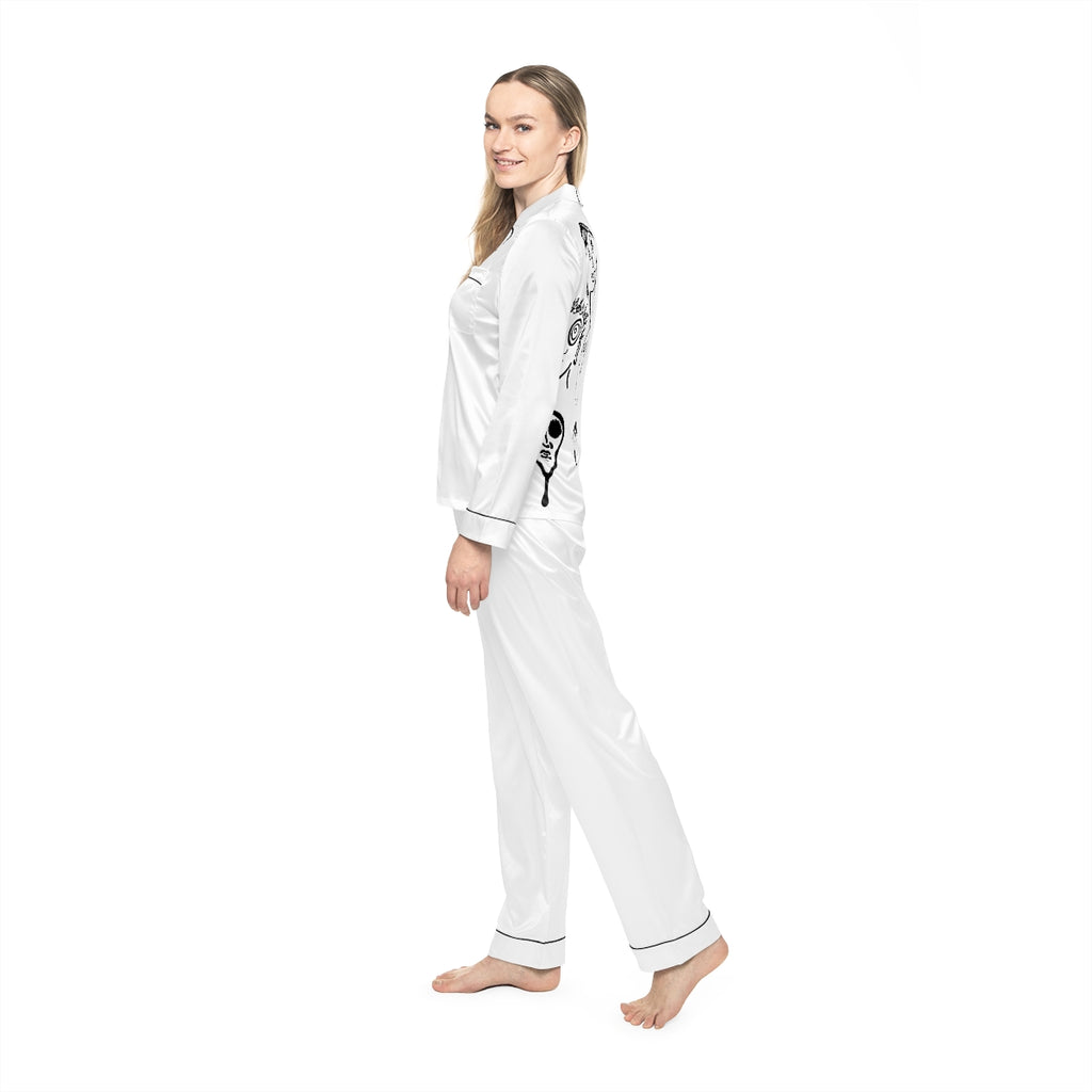 Women's Satin Pajamas (AOP)