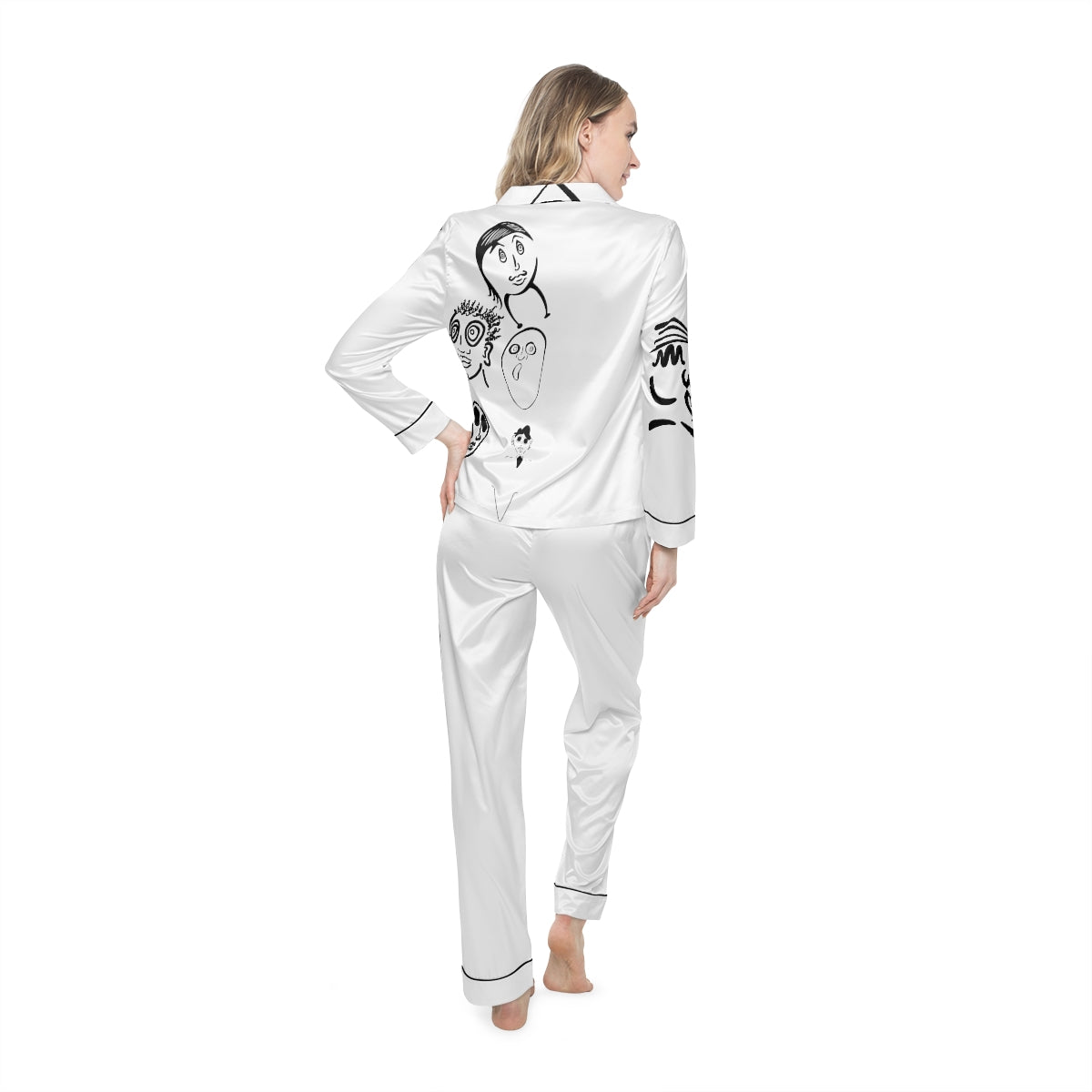 Women's Satin Pajamas (AOP)