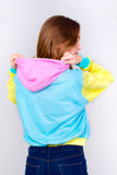 Multicolored Teen Hoodie- Blue Unicornio Azul 