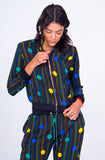 Bomber Jacket and Jogger Pant Polka Dot Set- Green Unicornio Azul 