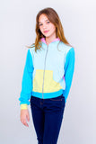 Multicolored Teen Hoodie- Light Blue Unicornio Azul 