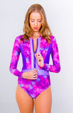 Kite Surf Swimsuit- Fuchsia Unicornio Azul 