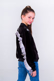Retro Skull Teen Bomber Unicornio Azul 