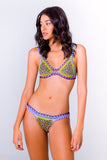 Crochet Bikini Animal Print- Purple/Green crochet bikini Unicornio Azul 