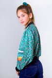 Firefly Teen Silk Bomber- Green Unicornio Azul 