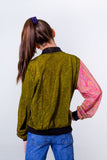 Firefly Teen Silk Bomber- Olive/Wine Unicornio Azul 