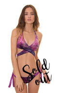 Adolfa Velvet Tie Dye Swim Velvet Bikini Unicornio Azul 