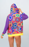 Multicolored Beach Hoodie- Yellow Unicornio Azul 