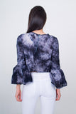 Long Sleeve Tie Dye Top Unicornio Azul 