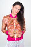 Bomber and Jogger Pant Beach Set- Fuchsia/Orange Unicornio Azul 